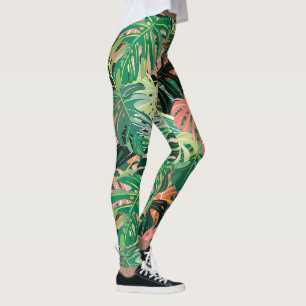 Tropische bladeren extravaganza leggings