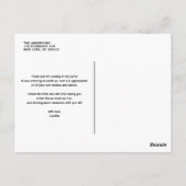 Tropische bladeren Faux Gold Foil Rustige Hartelij Briefkaart (Achterkant)