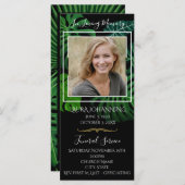 Tropische bladeren Funeral Program/Obituary Programma (Voorkant / Achterkant)