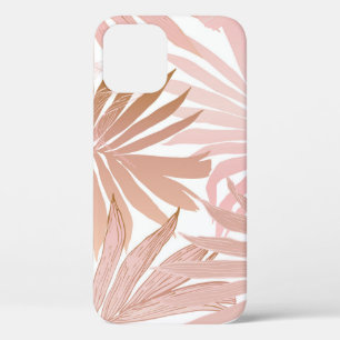 Tropische bladeren: glanzend verlooppatroon. iPhone 12 hoesje