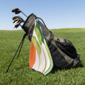 Tropische bladeren golfhanddoek (Groen)