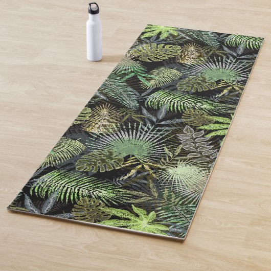 Tropische bladeren Groen Yogamat (In situ)