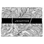 Tropische bladeren groot cadeauzakje (Voorkant)