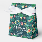 Tropische bladeren Hawaiian Shower Party Favor Box Bedankdoosjes (Voorkant Zijde)