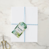 Tropische bladeren Hawaiian Summer Weddenschap Cadeaulabel (Met Touw)