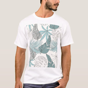 Tropische bladeren: heldere naadloze trend t-shirt