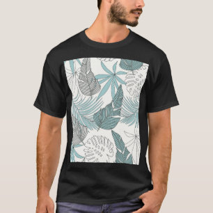 Tropische bladeren: heldere naadloze trend t-shirt