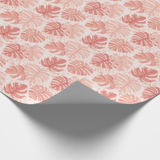 Tropische bladeren: met de hand getekend patroon. cadeaupapier (Hoek)