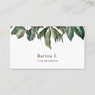 Tropische bladeren modern visitekaartje