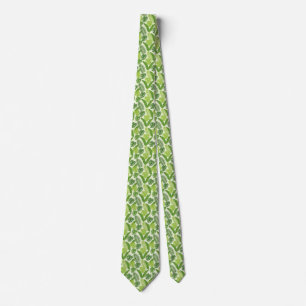 Tropische Bladeren & Monstera Naadloos Patroon Stropdas