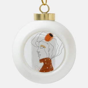 Tropische bladeren, naadloos patroonontwerp. keramische bal ornament