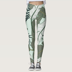 Tropische bladeren: naadloze Natuur. Leggings