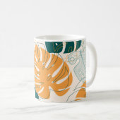 Tropische bladeren:  Oerwouden afdichting Koffiemok (Voorkant rechts)