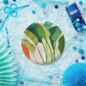 Tropische bladeren papieren bordje (Feest)