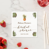 Tropische bladeren Pineapple Summer Vrijgezellenfe Servetten (Insitu)