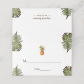 Tropische bladeren Pineapple Summer Wedding Table (Buitenkant ongevouwen)