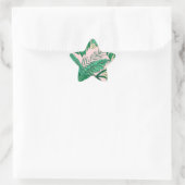 Tropische bladeren ster sticker (Tas)