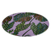 Tropische bladeren:  stip. snijplank (Hoek)