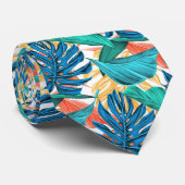 Tropische bladeren Stropdas je zomerfeest (Opgerold)