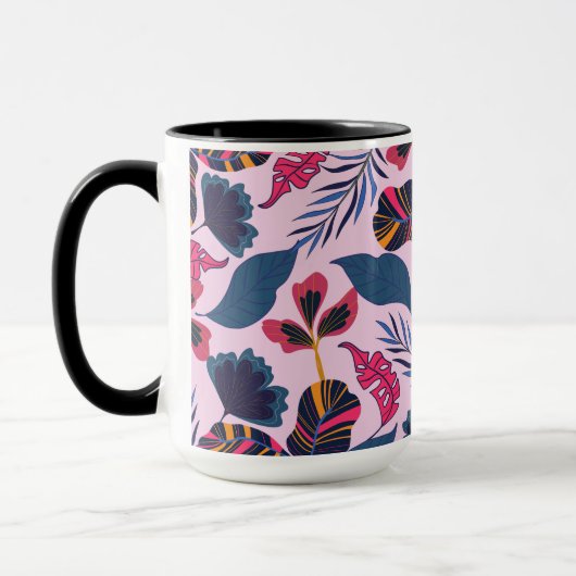 Tropische bladeren tuin mok (Links)