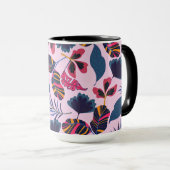 Tropische bladeren tuin mok (Voorkant rechts)