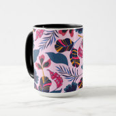 Tropische bladeren tuin mok (Voorkant links)