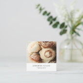 Tropische bladeren vierkante visitekaartje (Staand voorkant)