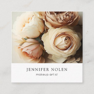 Tropische bladeren vierkante visitekaartje