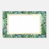 Tropische bladeren Vloeiend groen en duw Post-it® Notes (Voorkant)