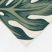 Tropische bladeren, vrolijk strandbehang. fleece deken (Hoek)