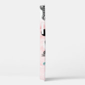Tropische bladeren Zebra's Stropdas-kleurstofpatro Case-Mate iPhone Case (Achterkant / Rechts)