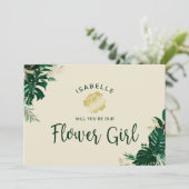 Tropische Bladeren Zijn Ons Trouwmeisje Voorstelka (Staand voorkant)