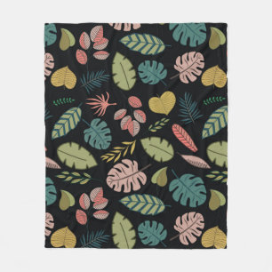 Tropische bladeren: Zomer  bloemen Fleece Deken