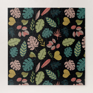 Tropische bladeren: Zomer bloemen Legpuzzel