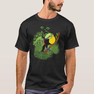 Tropische bladeren Zoo Bird Exotic Toucan T-shirt