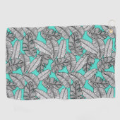 Tropische bladmonstera golfhanddoek (Horizontaal)