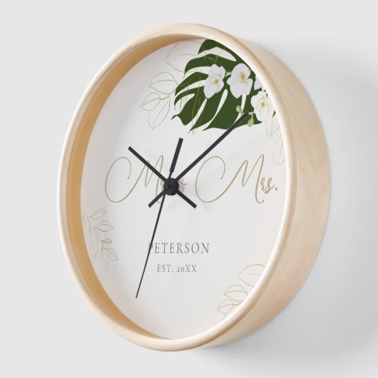 Tropische bladorchideeën bruiloft Jubileum aandenk (Hoek)