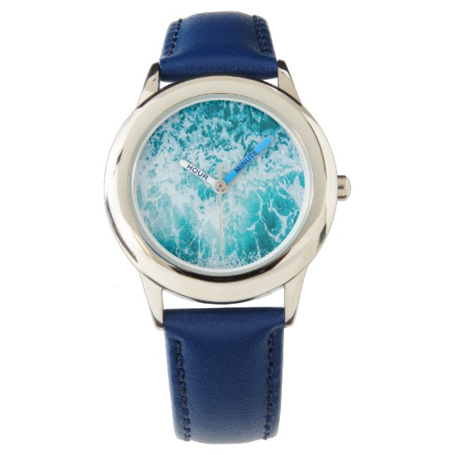 Tropische blauwe golven in de Oceaan Horloge (Voorkant)