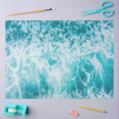 Tropische blauwe golven in de Oceaan Tissuepapier (Craft)