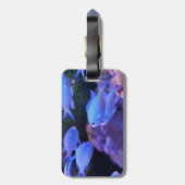 Tropische blauwe vis bagagelabel (Achterkant verticaal)