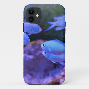 Tropische blauwe vis iPhone 11 hoesje