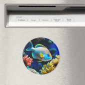 Tropische blauwe vis magneet (Insitu (Vaatwasser))