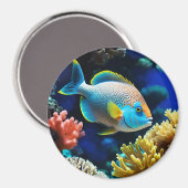 Tropische blauwe vis magneet (Voorkant / Achterkant)