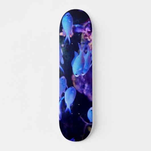 Tropische blauwe vis skateboard (Voorkant)