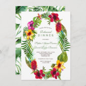 Tropische Bloei Hibiscus Goud PROEFDINER Kaart (Voorkant / Achterkant)