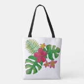 Tropische bloem draagtas (Achterkant)