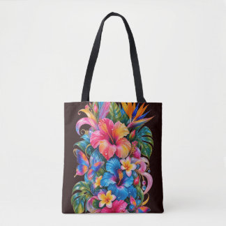 Tropische bloem Hibiscus-patroon boodschappentas Draagtas