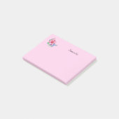 Tropische Bloem Kolibrie Gepersonaliseerd Post-it® Notes (Schuin)