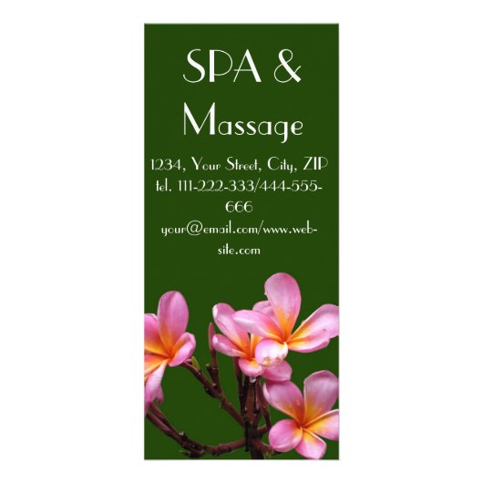 Tropische bloem reclamekaart (Voorkant)