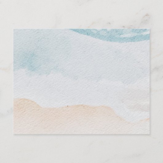 Tropische Bloem Strand Bruiloft Details Informatiekaartje (Achterkant)